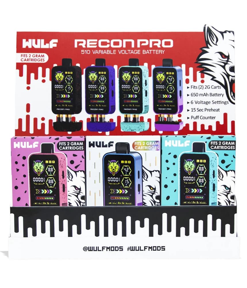 Wulf Recon Pro Digital Dual Cartridge Vaporizer (9Pcs)