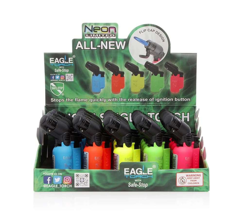 Eagle PT116BN Neon Limited Edition Mini Angle Torch (20ct) (Unit Cost $1.50)