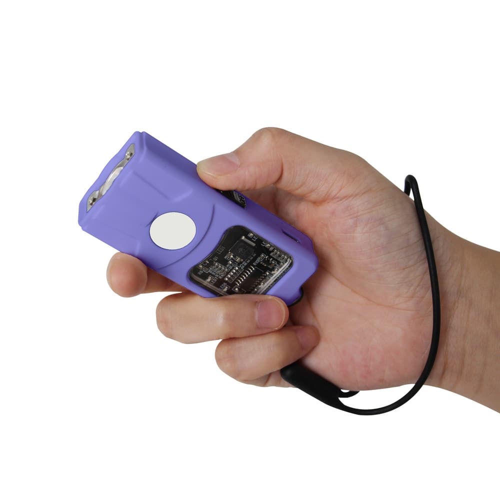 T312301 Mini Self Defense Flaslight Stun Gun (Purple)