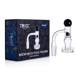 TXQB2 - Toxic Quartz 14MM 90° Round Belly Fully Welded Terp Slurper Set