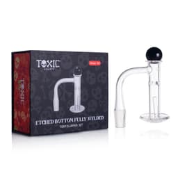 TXQB3 - Toxic Quartz 14MM 90° Etched Bottom Fully Welded Terp Slurper Set