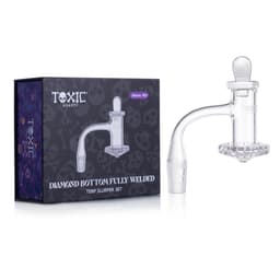 TXQB6 - Toxic Quartz 14MM 90° Diamond Bottom Fully Welded Terp Slurper Set
