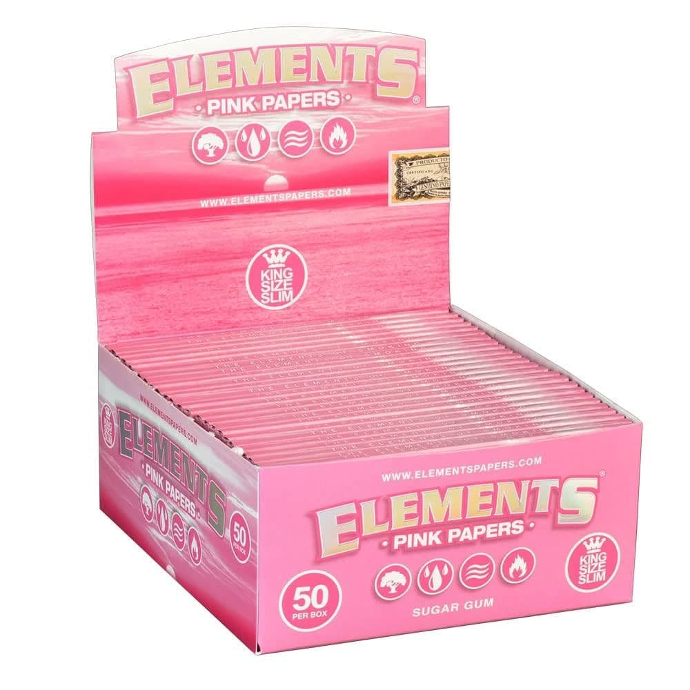Elements King Size Slim Pink Papers (50ct)
