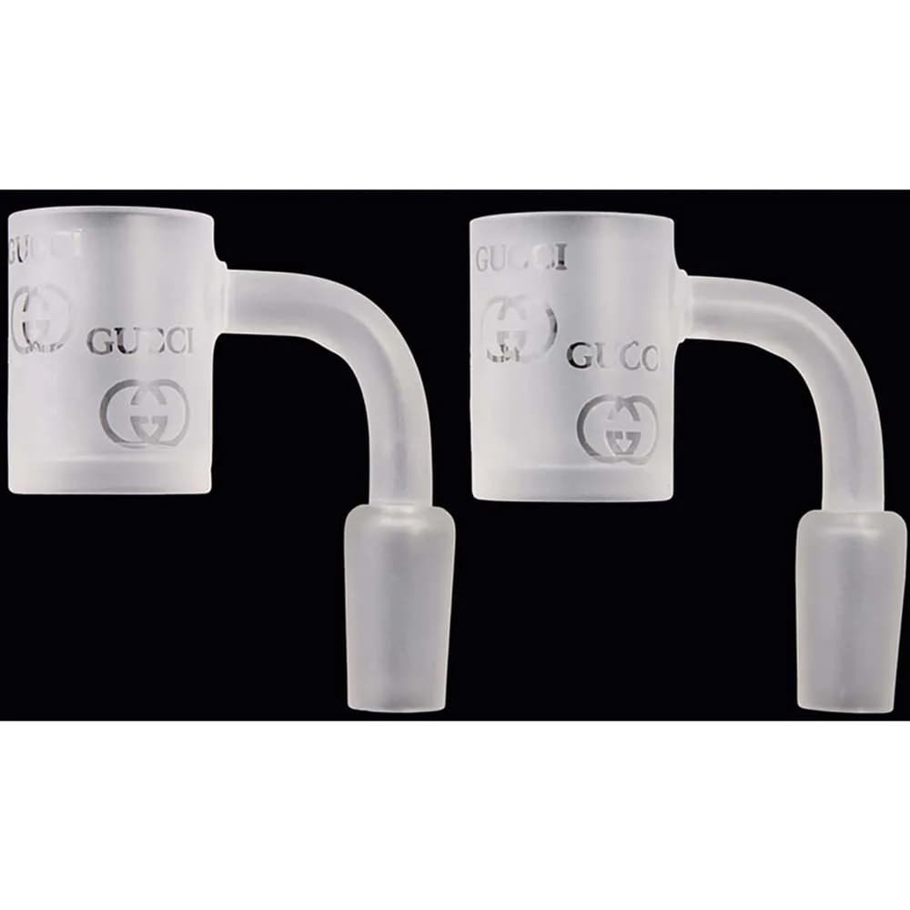 QB41 - 14MM 90° FLAT TOP Frosted Designer Quartz  Banger (Pack of 5) (20109) (Unit Cost $4.99)