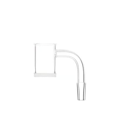 QB49 - 90° 14mm Flat Top Quartz Banger With White Bottom (Pack of 5) (Unit Cost $3.99)