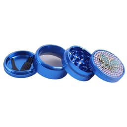 50MM 4 Parts Aluminium Alloy Butterfly Diamond Design Herb Grinder (80113)