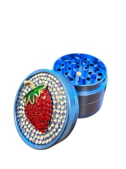 50MM 4 Parts Aluminium Alloy Strawberry Diamond Design Herb Grinder (80116)