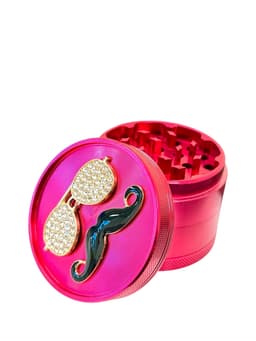 63MM 4 Parts Aluminium Alloy Beard Diamond Design Herb Grinder (70991)