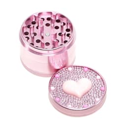 63MM 4 Parts Aluminium Alloy Love Diamond Design Grinders (70982)