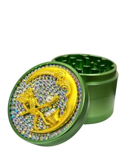 63MM 4 Parts Aluminium Alloy  Moon &amp; Face Diamond Design Grinders (70993)