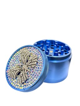 63MM 4 Parts Aluminium Alloy Butterfly Diamond Design Herb Grinder (70980)