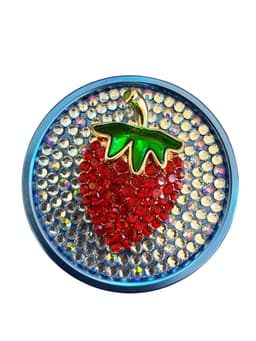 50MM 4 Parts Aluminium Alloy Strawberry Diamond Design Herb Grinder (80116)