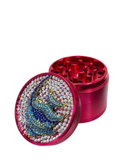 63MM 4 Parts Aluminium Alloy Whale Diamond Design Herb Grinder (70987)