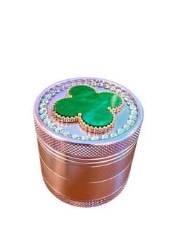 50MM 4 Parts Aluminium Alloy 4 Leaf Grass Diamond Design Herb Grinder (80112)