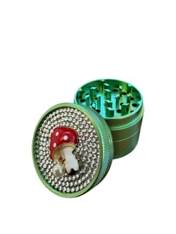 50MM 4 Parts Aluminium Alloy Mushroom Diamond Design Herb Grinder (80117)
