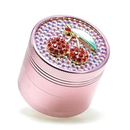 50MM 4 Parts Aluminium Alloy Cherry Diamond Design Herb Grinder (80111)