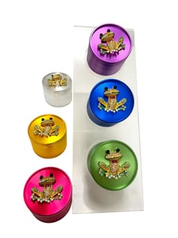 63MM 4 Parts Aluminium Alloy Frog Diamond Design Herb Grinder (70992)