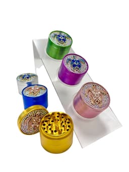 63MM 4 Parts Aluminium Alloy Sea Turtle Diamond Top Design Grinders (70981)