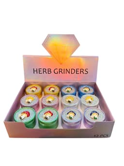 50MM 4 Parts Aluminium Alloy Mushroom Diamond Design Herb Grinder (80117)