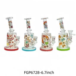 F20- 7" Assorted Cute Cat Design Rig