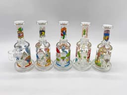 F60 - 6.3" Glow in the Dark Mushroom Design Water Pipe