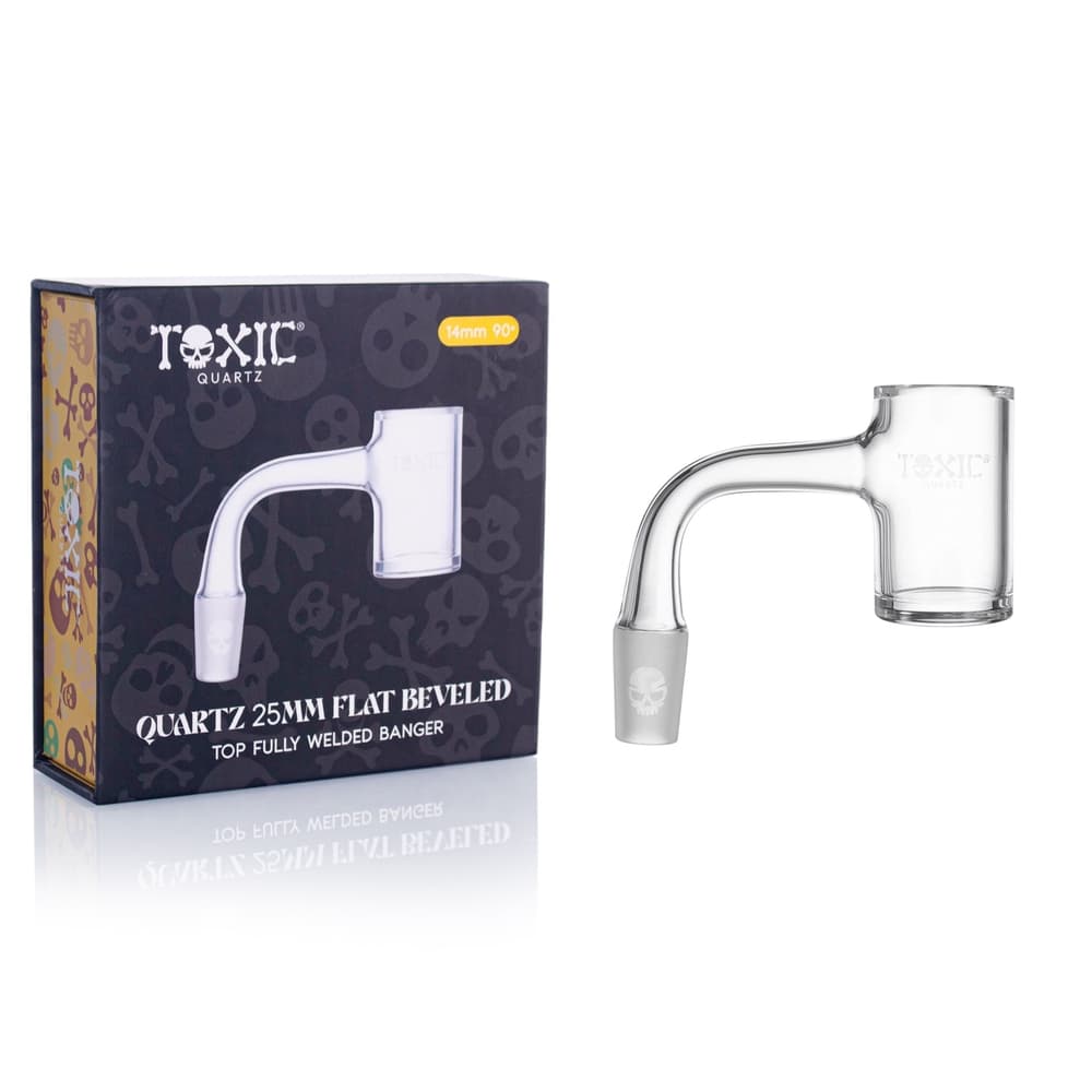 TXQB22 - Toxic 14MM 90° Quartz 25MM Flat Beveled Top Fully Welded Banger alternate view