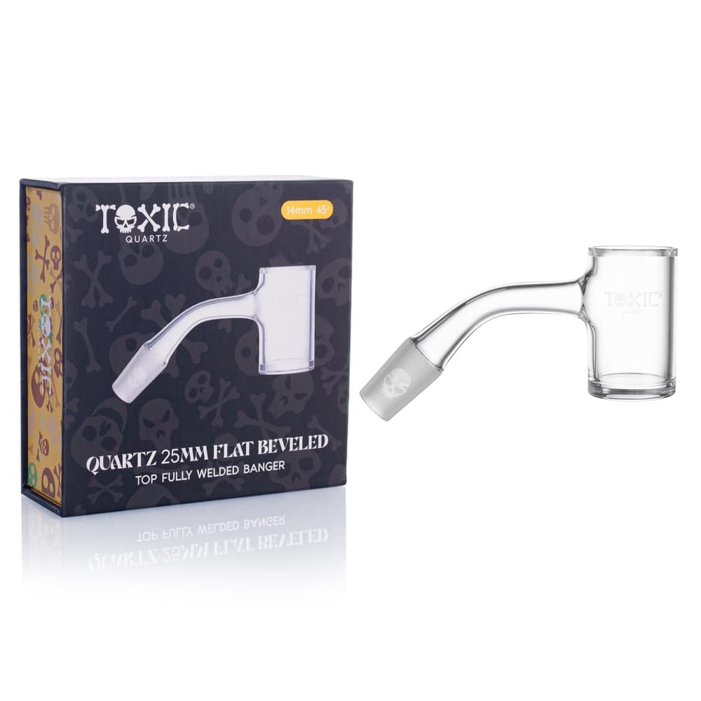 TXQB24 - Toxic 14MM 45° Quartz 25MM Flat Beveled Top Fully Welded Banger alternate view
