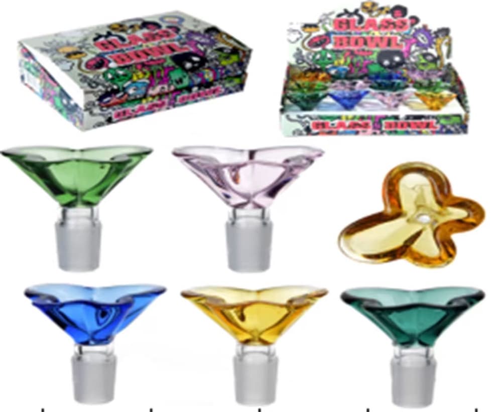 Colorful Butterfly 14MM Design Bowl (Display of 12) (Unit Cost $1.99)