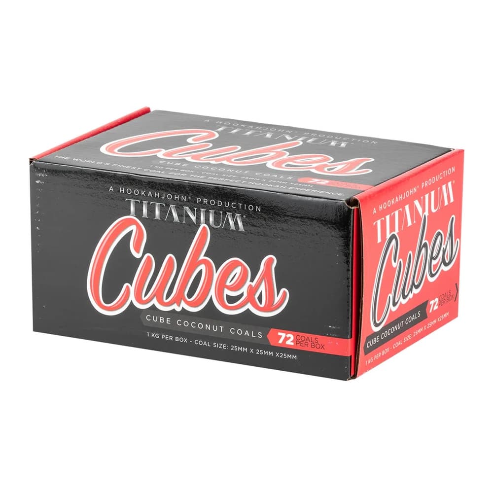 Titanium Cubes Coconut Coals (1KG/25MM) (72PCS)