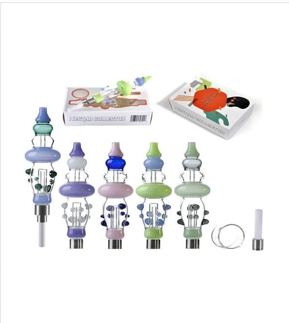 NC85- Dot Glass Nectar Collector With Ceramic Tip (91579)