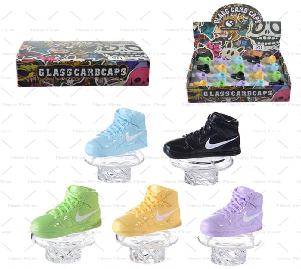 Colorful Shoe Design Carb Caps (Display of 20) (Unit Cost $2.99)