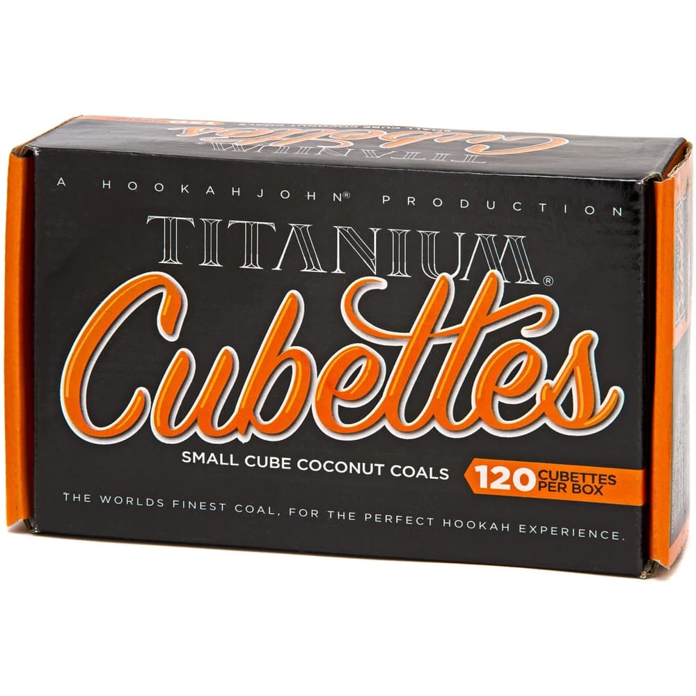 Titanium Cubettes Small Cube Coconut Coals (22MM) (120PCS)