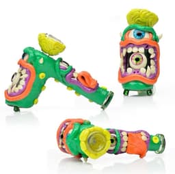 WP4 - 7" Assorted Clay Design Hammer Water Pipe