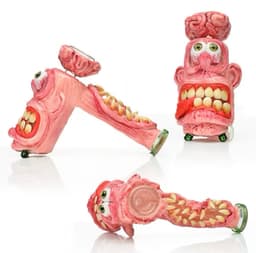 WP4 - 7" Assorted Clay Design Hammer Water Pipe