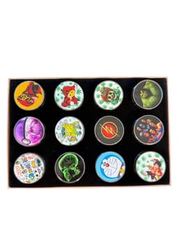 40MM 4 Layer Grinder with Assorted Design (Dsiplay of 12) (Unit Cost $3.99)