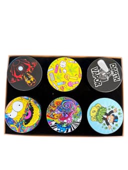 63MM CNC Aluminum 4 Layer Grinders with Assorted Design (Display of 6) (Unit Cost $7.99)