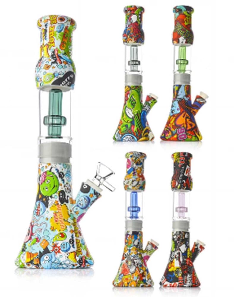 SWP53 - 10" Assorted Print Silicone Beaker