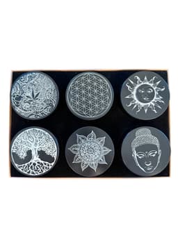63MM 4 Layer Black Grinder with Design (Display of 6) (Unit Cost $7.99)