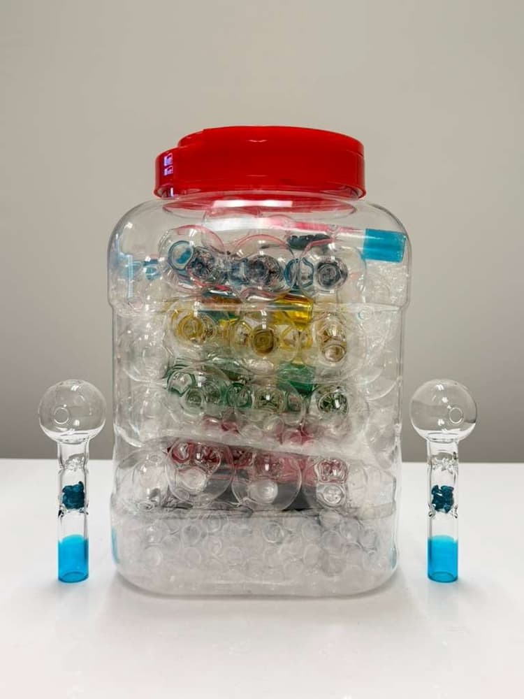 OB148- 4" Thick Oil Burner With Beads (55591) (60CT Jar) (Unit Cost $2.00)