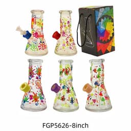 F81- 8" 7MM Thick Glow in The Dark Beaker