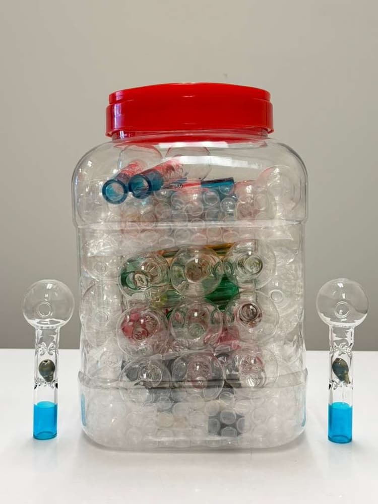 OB147- 4" Thick Oil Burner With Skulls (56145) (60CT Jar) (Unit Cost $2.00)