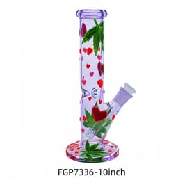 F106 - 10" Glow in the Dark Heart and Leaf Design Straightshooter