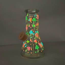 F81- 8" 7MM Thick Glow in The Dark Beaker