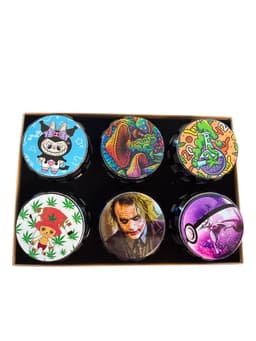 63MM 3 Parts High Quality Design Grinders (Display of 6) (Unit Cost $9.99)