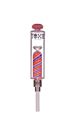 TXNC48 - Toxic Wigwag Gem Nectar Collector with 14MM Ceramic Tip