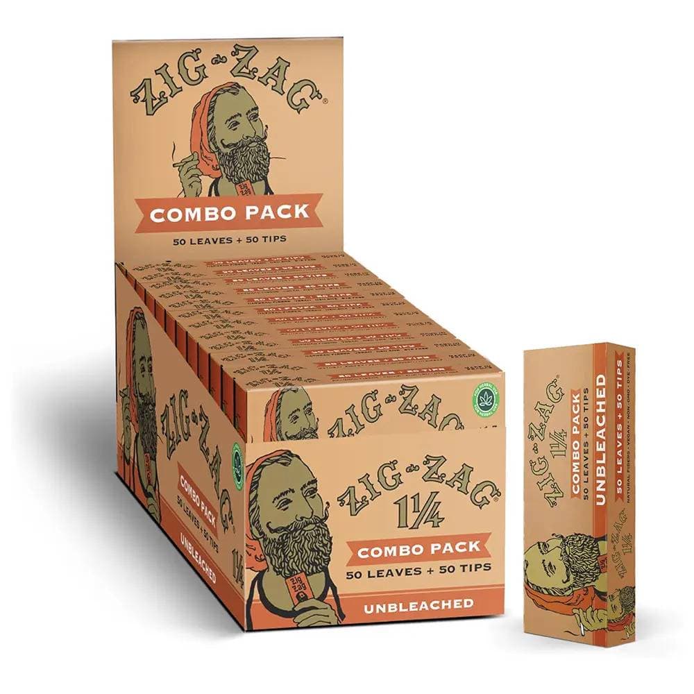Zig Zag 1 1/4 Combo Pack 50 Leaves+50 Tips  (UNBLEACHED)