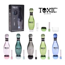 TXNC67 - 6.6" Toxic Bowling Shaped Nectar Collector with 14MM Screwed Ceramic Tip