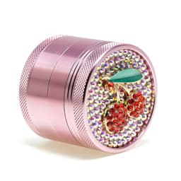 50MM 4 Parts Aluminium Alloy Cherry Diamond Design Herb Grinder (80111)