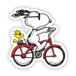The Snoopy Riding A Bicycle Sticker (Peanuts-056) Sticker#8