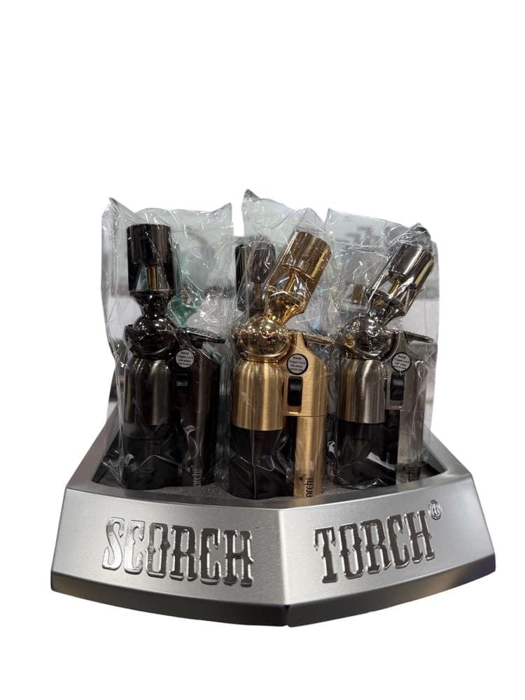 Scorch Torch 61865 Tall Single Flame Torch w Rotable Nozzle (Display of 9) (Unit Cost $10.99)